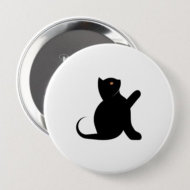 Cat Sprichwort Hello Button (Vorne & Hinten)