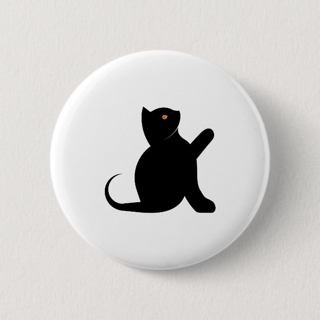 Cat Sprichwort Hello Button (Vorderseite)