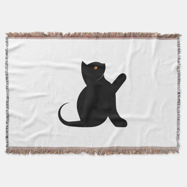 Cat Sprichwort Hello Decke (Vorderseite)