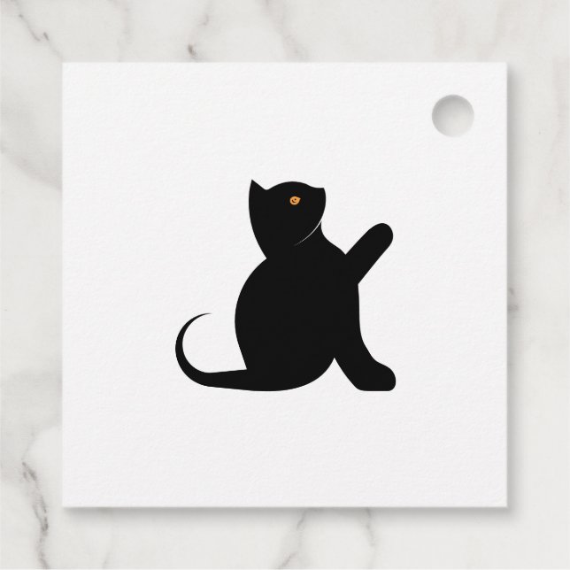 Cat Sprichwort Hello Geschenkanhänger (Rückseite)