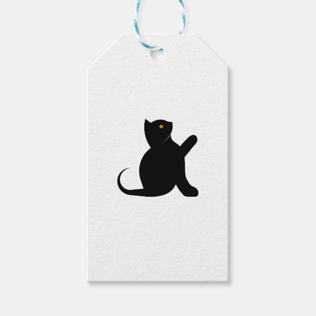 Cat Sprichwort Hello Geschenkanhänger (Vorderseite)