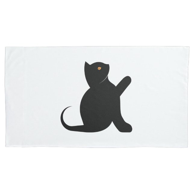 Cat Sprichwort Hello Kissenbezug (Vorderseite-Links)