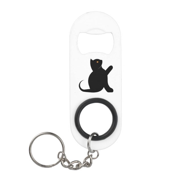 Cat Sprichwort Hello Mini Flaschenöffner (Vorderseite)
