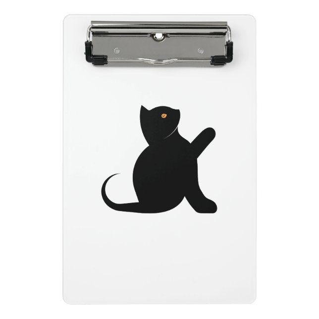 Cat Sprichwort Hello Mini Klemmbrett (Vorderseite)