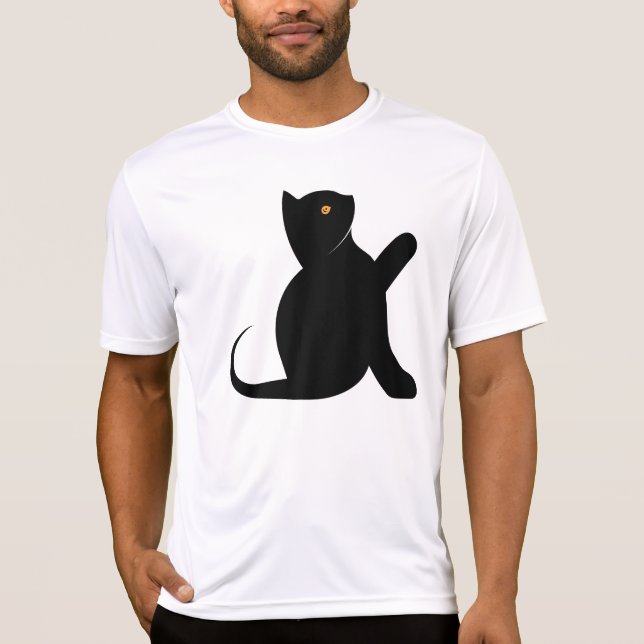 Cat Sprichwort Hello T-Shirt (Vorderseite)