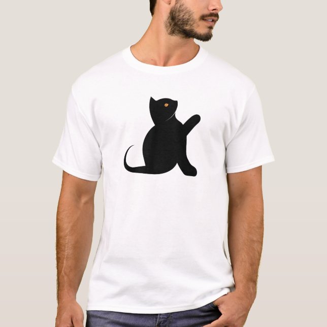 Cat Sprichwort Hello T-Shirt (Vorderseite)