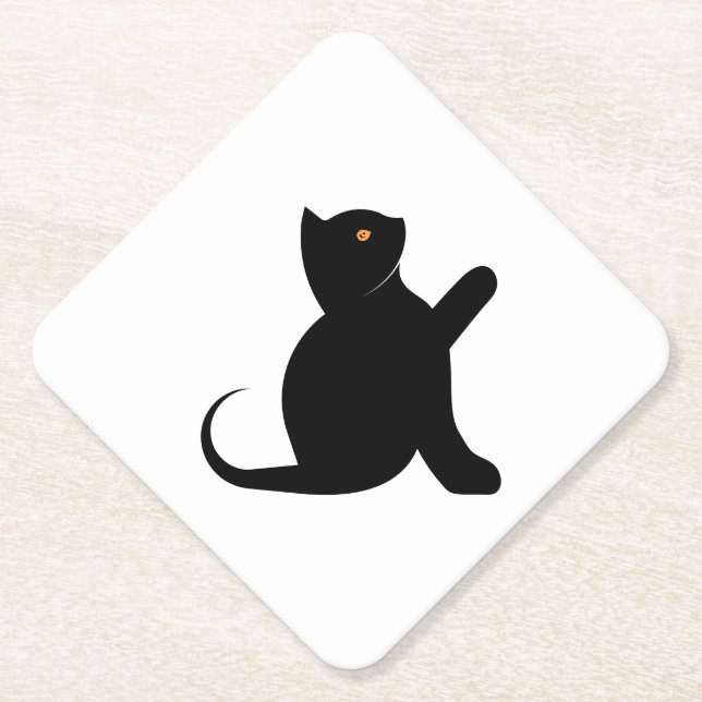 Cat Sprichwort Hello Untersetzer (Vorderseite)