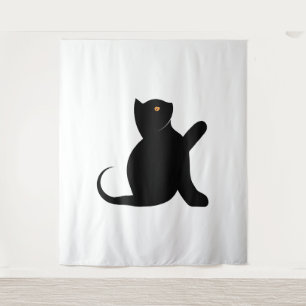 Cat Sprichwort Hello Wandteppich