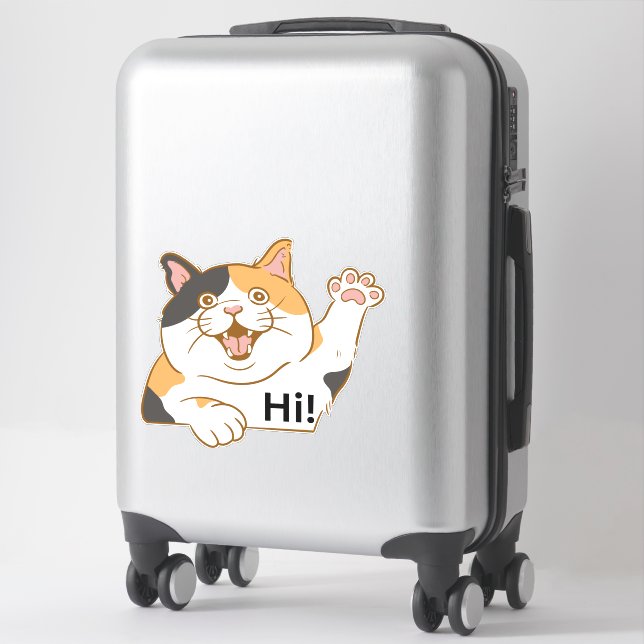 Cat Sprichwort Hi Vinyl Sticker, Katze Sticker (Koffer)