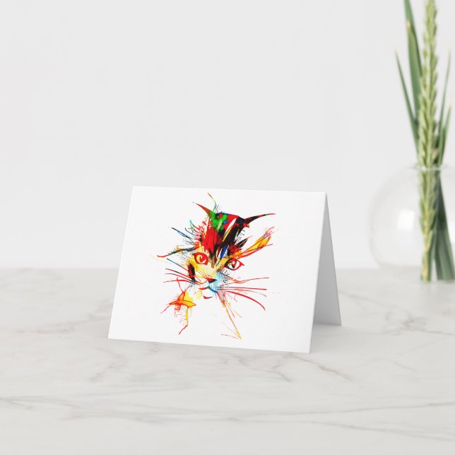 Cat Spritzer Note Card Karte (Vorderseite)
