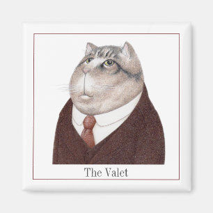 CAT Square Magnet + Text II