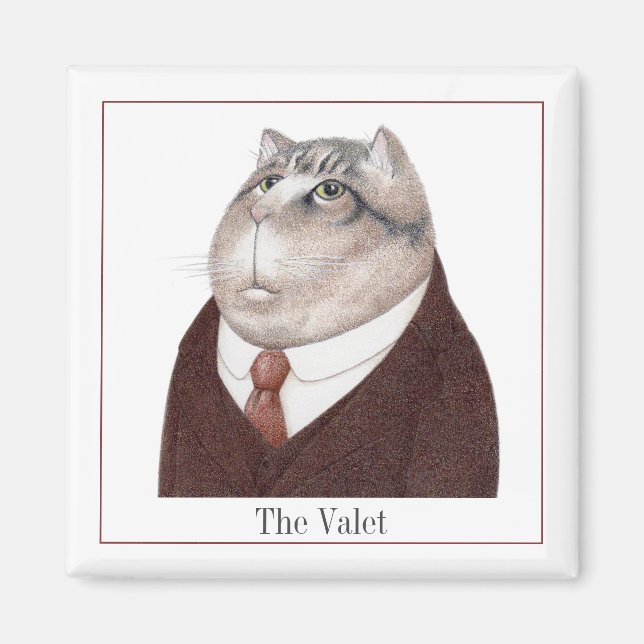 CAT Square Magnet + Text II (Vorne)