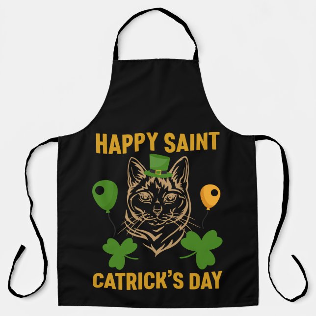 Cat St. Patrick's Day for Cat Lover Schürze (Vorderseite)