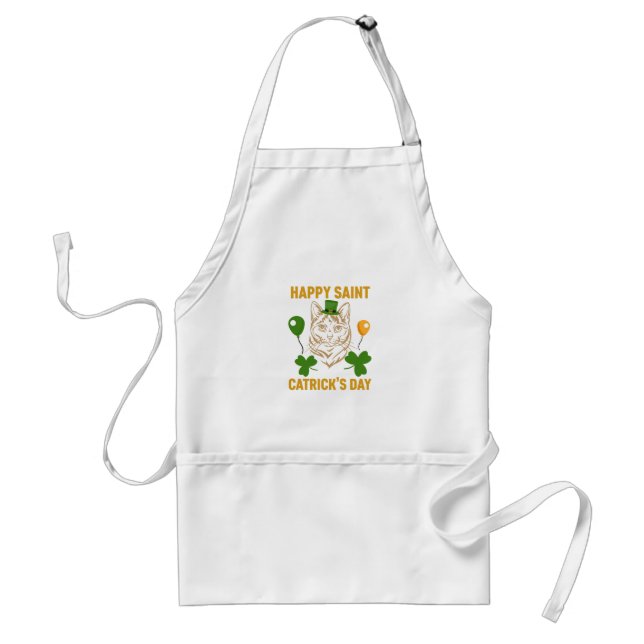 Cat St. Patrick's Day for Cat Lover Schürze (Vorne)