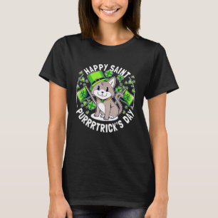 Cat St Patricks Day Kitten I Purrtrick s Day T-Shirt