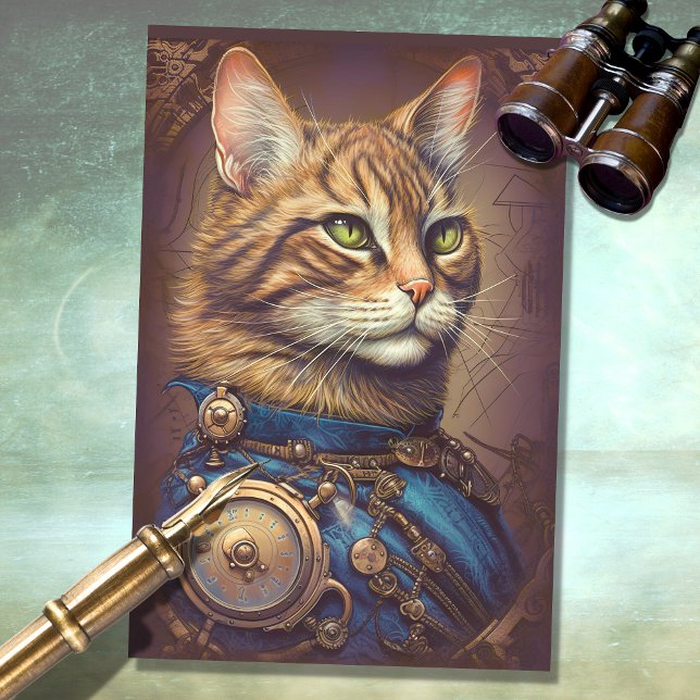 Cat Steampunk 3 Decoupage Paper Seidenpapier (Von Creator hochgeladen)