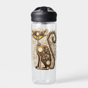Cat Steampunk Vintag Retro Style Machine Trinkflasche