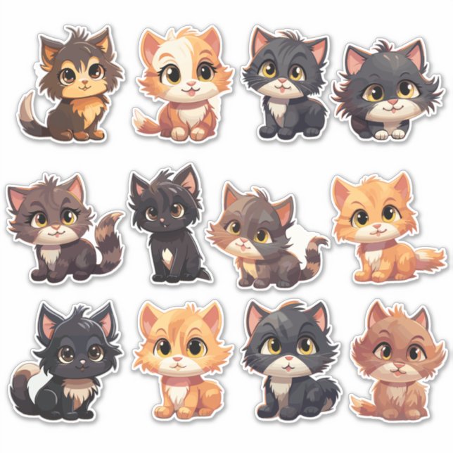 Cat Stickers die Aufkleber (Vorderseite)