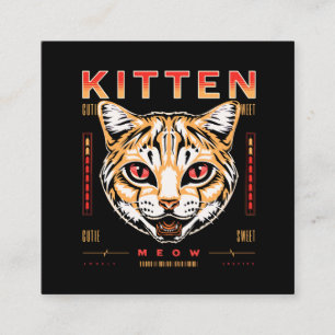 Cat Streetwear Quadratische Visitenkarte
