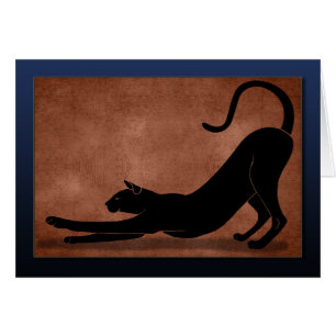 Cat Stretching - Blue