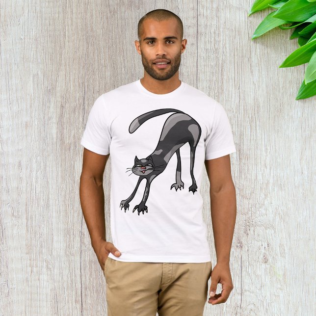 Cat Stretching Mens T - Shirt (Von Creator hochgeladen)