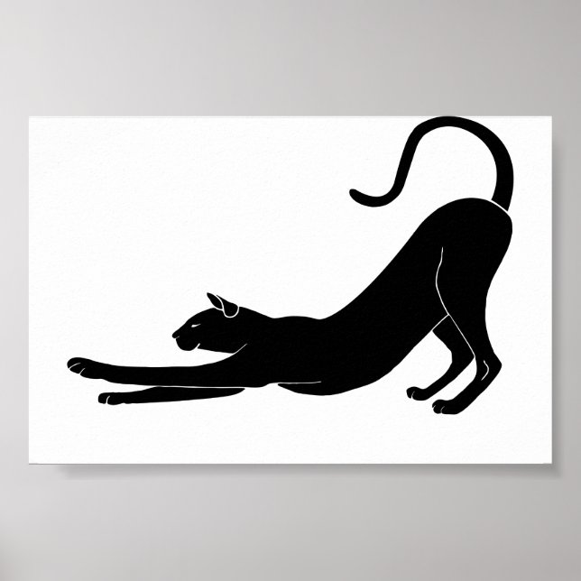 Cat Stretching Poster (Vorne)