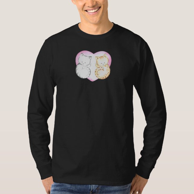 Cat Summer Wedding Jubiläum Verlobung Valentin T-Shirt (Vorderseite)