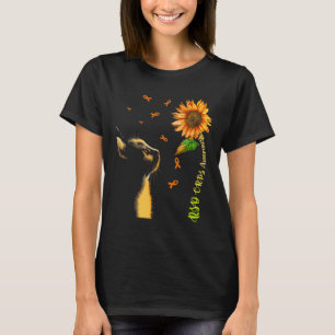 Cat Sunflower Rsd Crps Bewusstsein T-Shirt