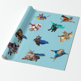Cat Superheroes Geschenkpapier