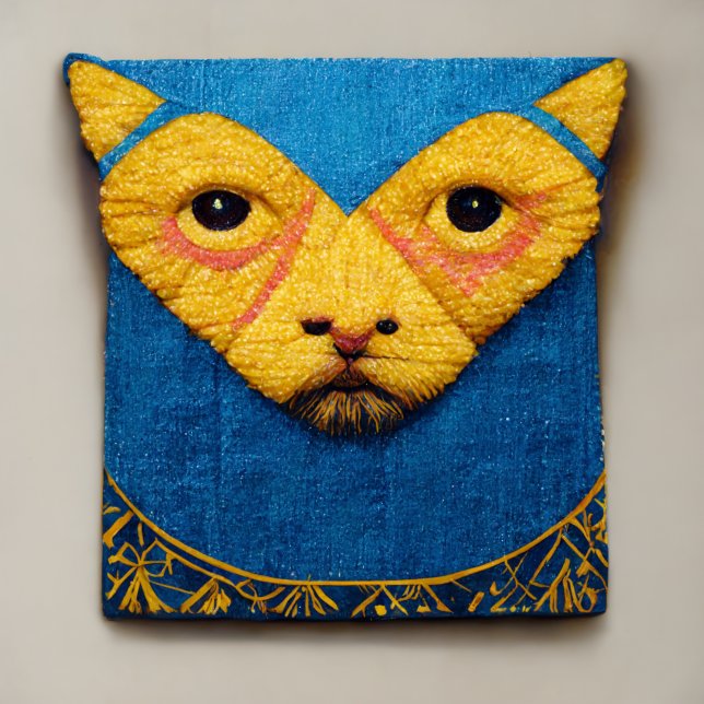 Cat Surrealismus Vintag Tapestes Ukrainisches Desi Dekokissen (Von Creator hochgeladen)