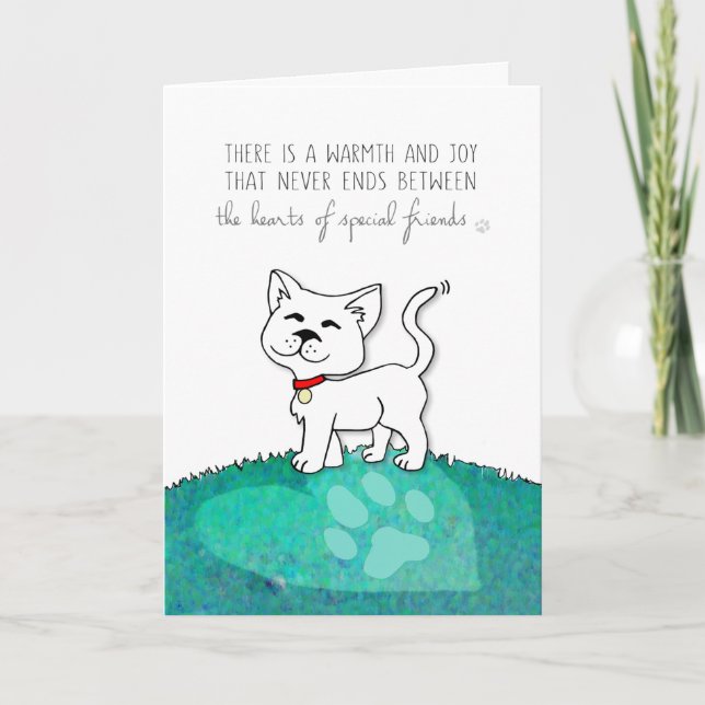 Cat Sympathy Card - Das Herz der besonderen Freund Karte (Vorderseite)