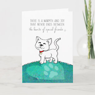 Cat Sympathy Card - Das Herz der besonderen Freund Karte