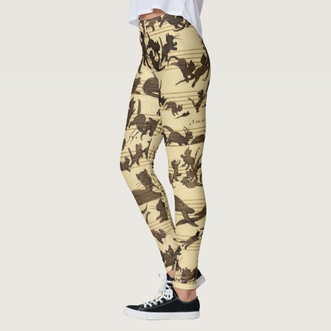 Cat Symphony, 1868 by Moritz von Schwind Leggings (Links)