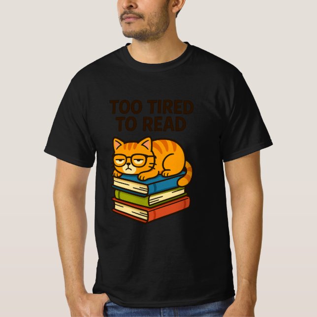 Cat T - Shirt buchen - Ideal für Cat & Book Lover (Vorderseite)