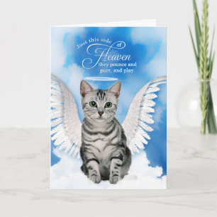 Cat Tabby Angel Beileid Rainbow Bridge Karte