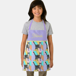 Cat Tabby Pattern Pastel Cats Girls Kinder Schürze