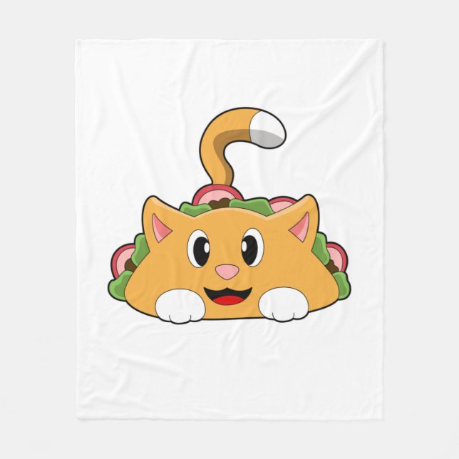 Cat Taco Fleecedecke (Vorderseite)