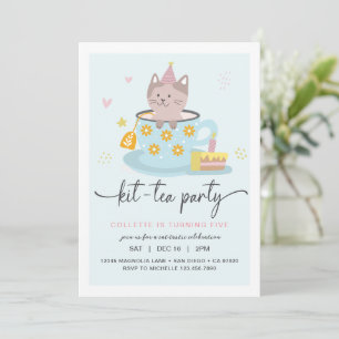 Cat Tea Party Kit-Tee-Party Einladung