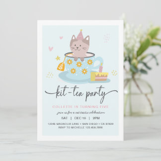 Cat Tea Party | Kit-Tee-Party Einladung
