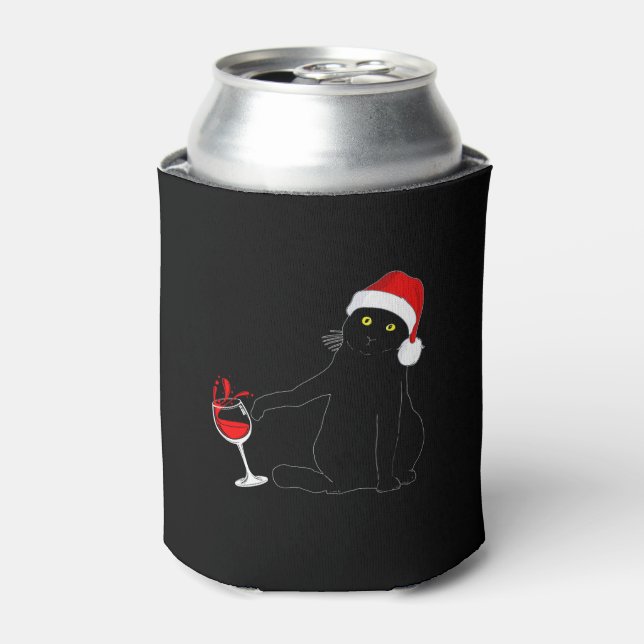 Cat Themed Christmas Sweater für Männer Frauen Wei Dosenkühler (Kanne Vorderseite)