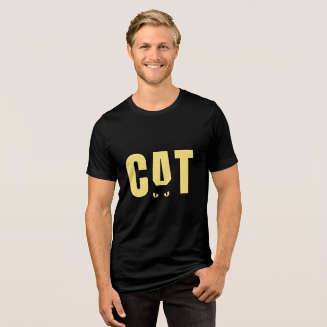 Cat-Themed Tri-Blend Shirt (Vorderseite voll)