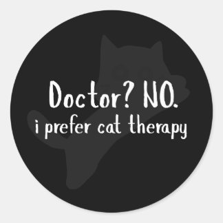 Cat Therapy Sticker - Funny Cat Lover Geschenk