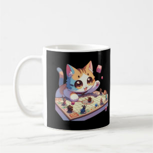 Cat Throwing Dice Tabletop Game Kaffeetasse
