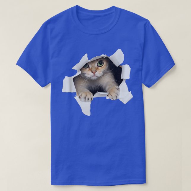 Cat Torn Cloud Kitten Liebhaber Katze  T-Shirt (Design vorne)