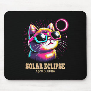 Cat Total Solar Eclipse 8. April Mousepad