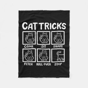 Cat Tricks Funny Cat Lover Geschenke für Männer Fleecedecke