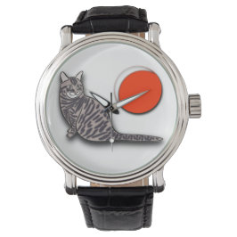 Cat trifft den Vollmond Armbanduhr