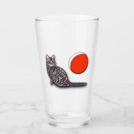 Cat trifft den Vollmond Glas