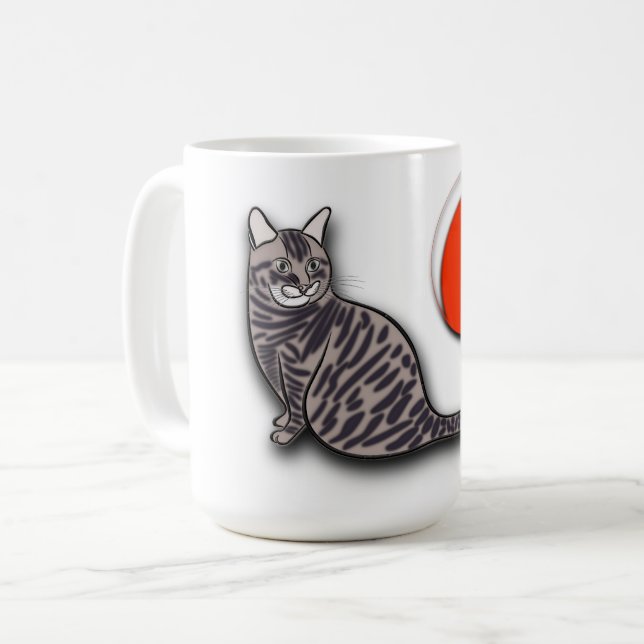 Cat trifft den Vollmond Kaffeetasse (Vorderseite Links)