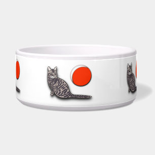 Cat trifft den Vollmond Napf
